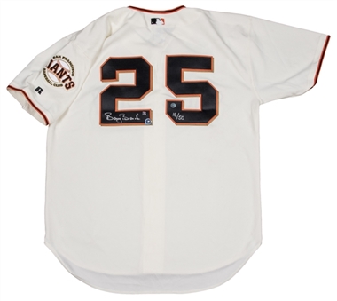 Barry Bonds Signed Authentic San Francisco Giants Home Jersey- Donated by Barry Bonds -100% Proceeds to JRF-(MLB Authenticated)